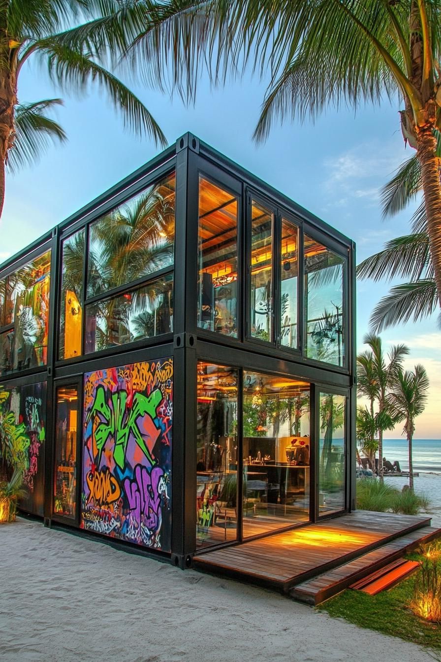Upcycled Shipping Containers With Graffiti Art - photo 3