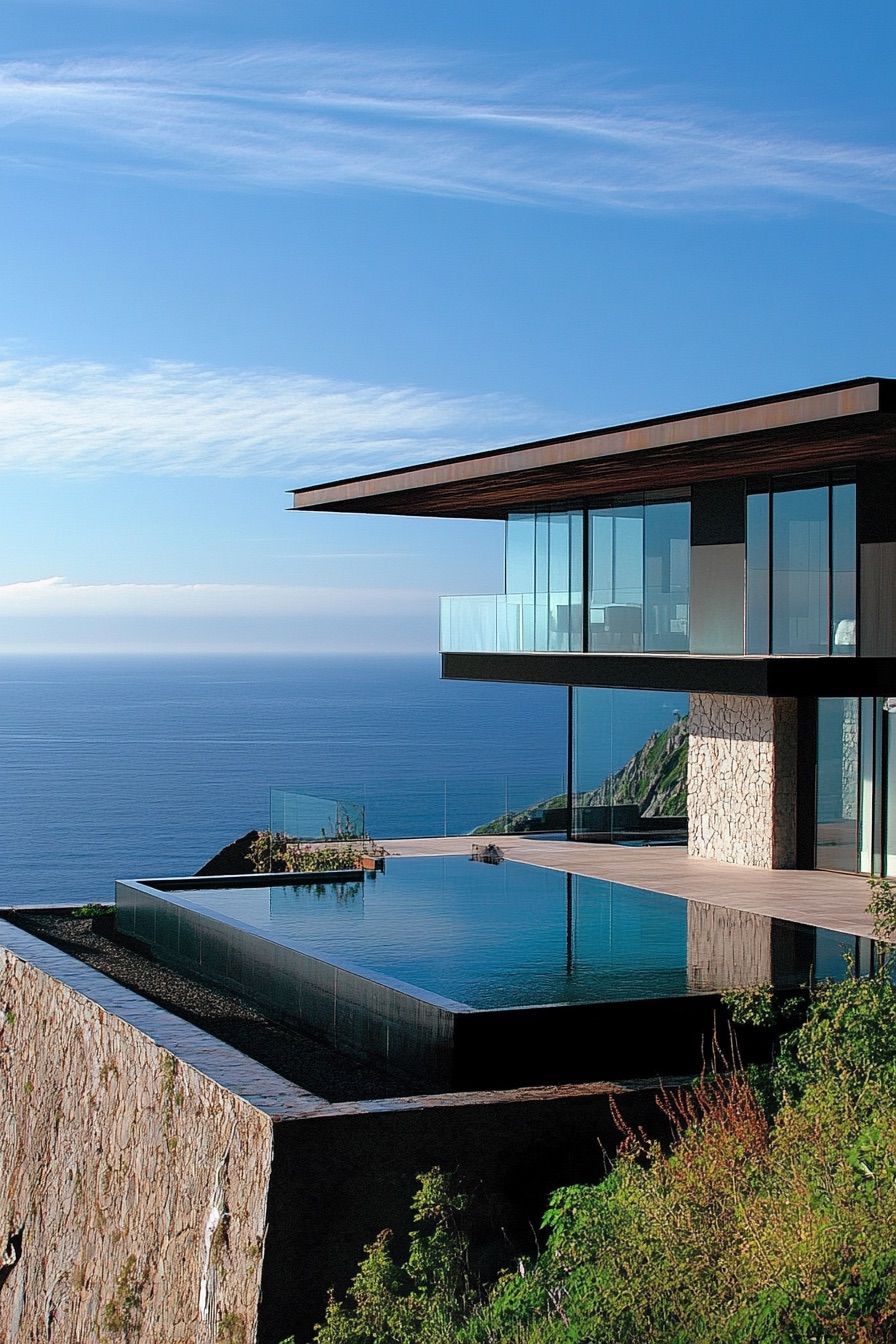 Cantilevered Glass House With Infinity Pool - photo 3