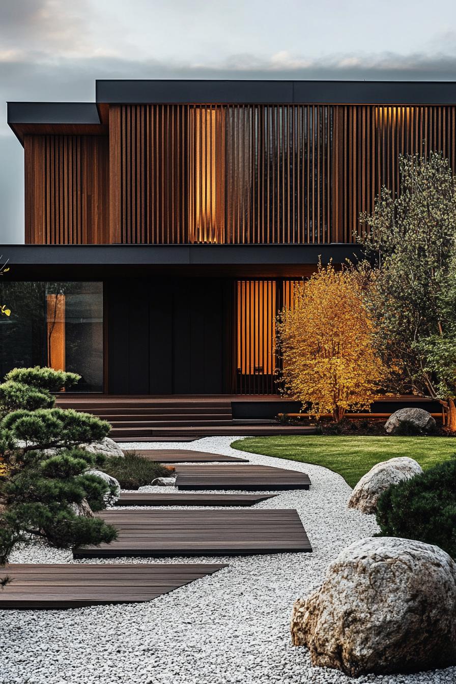 Minimal Wood Façade Using Vertical Slats - photo 2