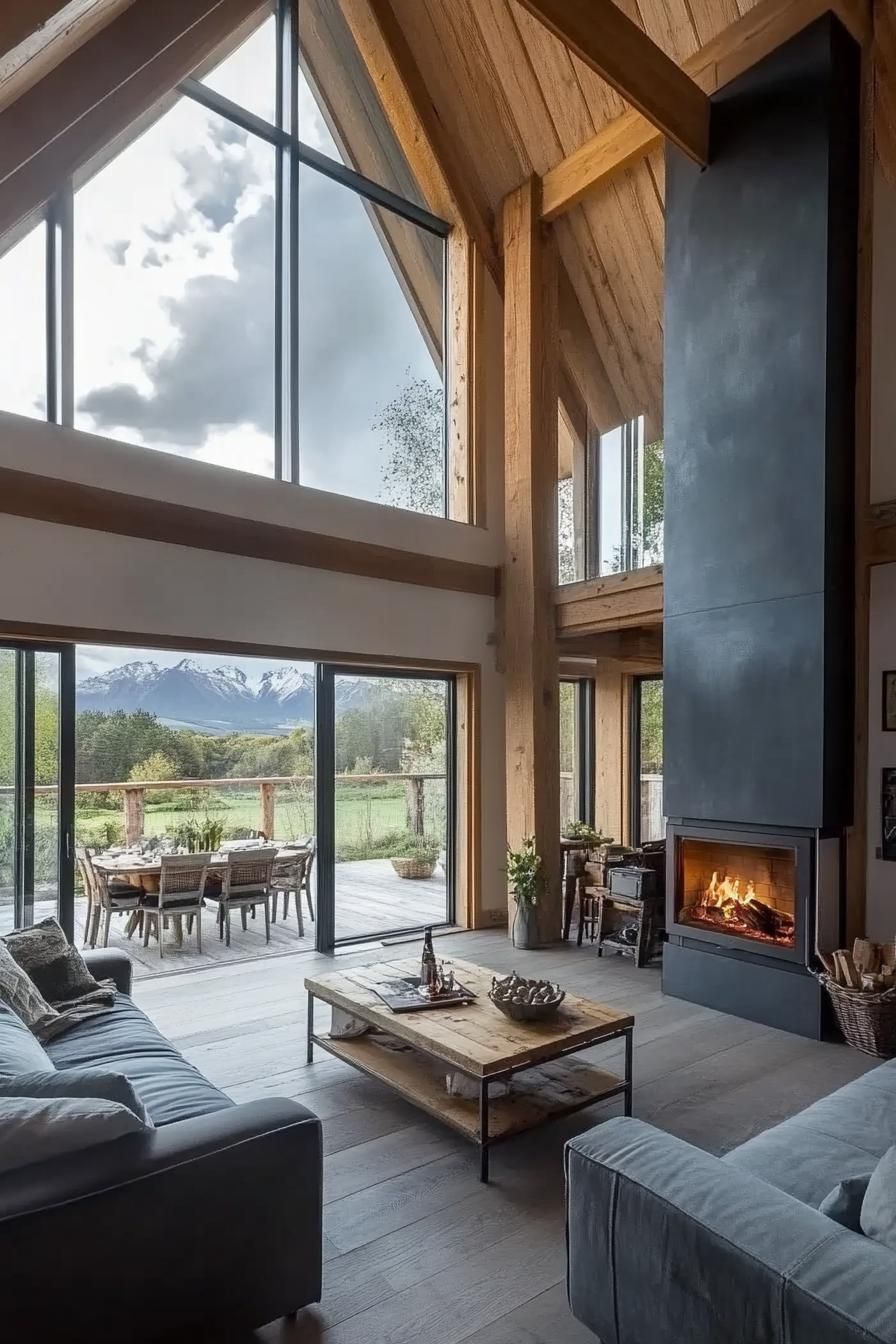 A Living Room Fireplace With Modern Style - photo 4