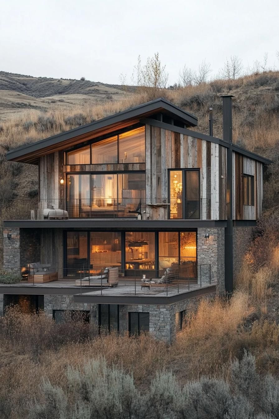 Reclaimed Wood Paired With Metal Details