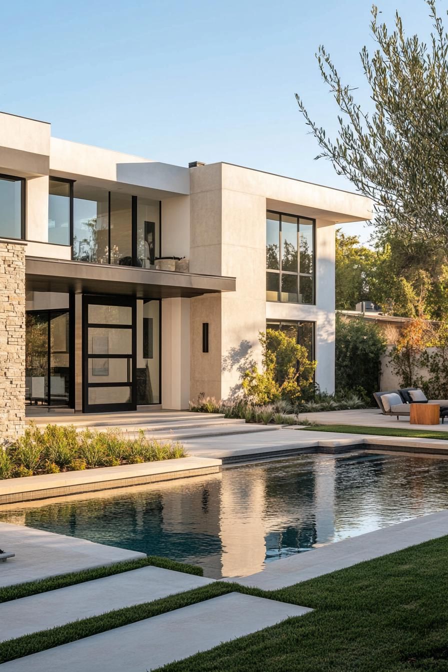Large Pivot Doors With Smart Glass Panels