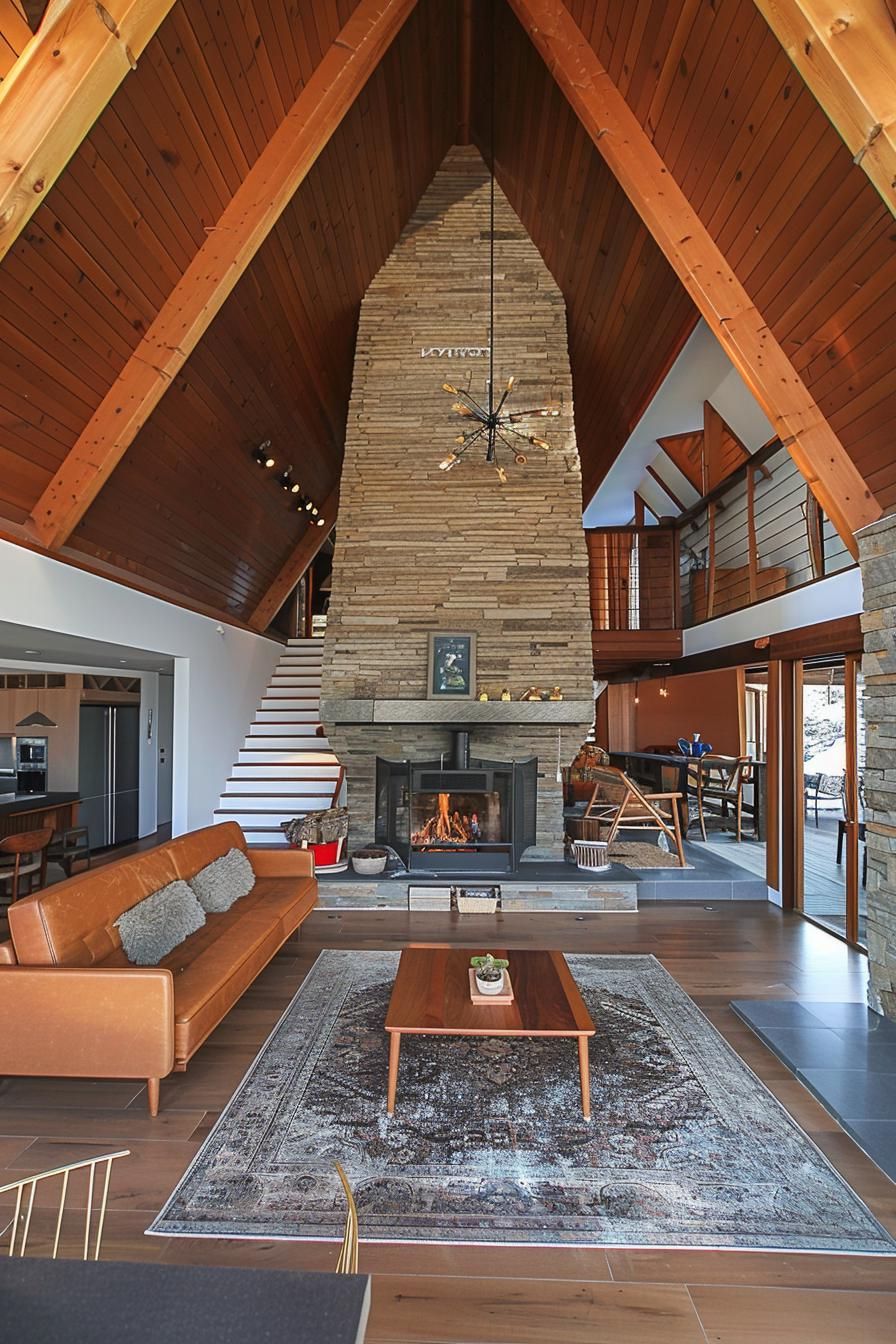 Alpine A-frame With a Cozy Fireplace - photo 3