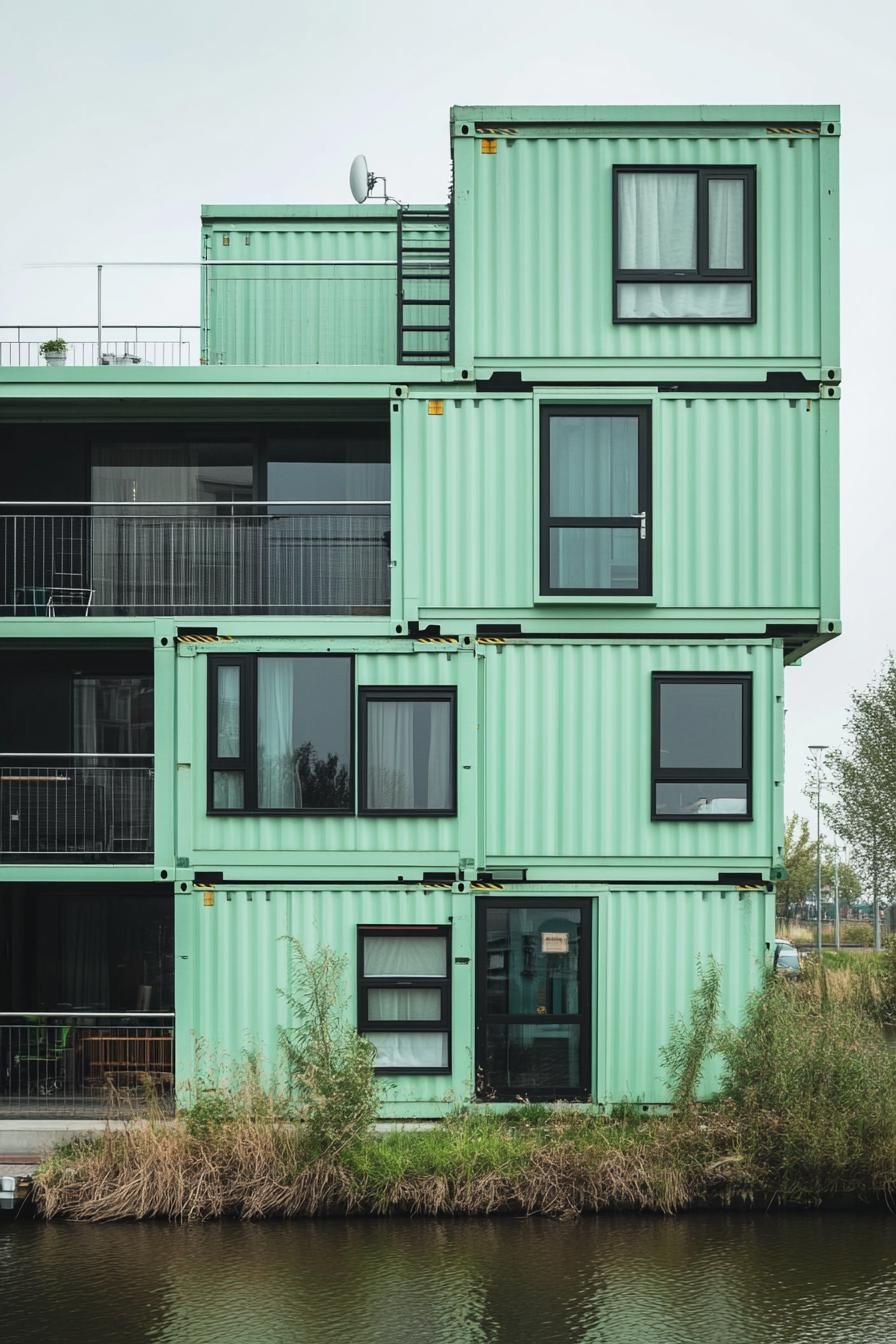 Stacked Containers That Look Like a Tetris Puzzle