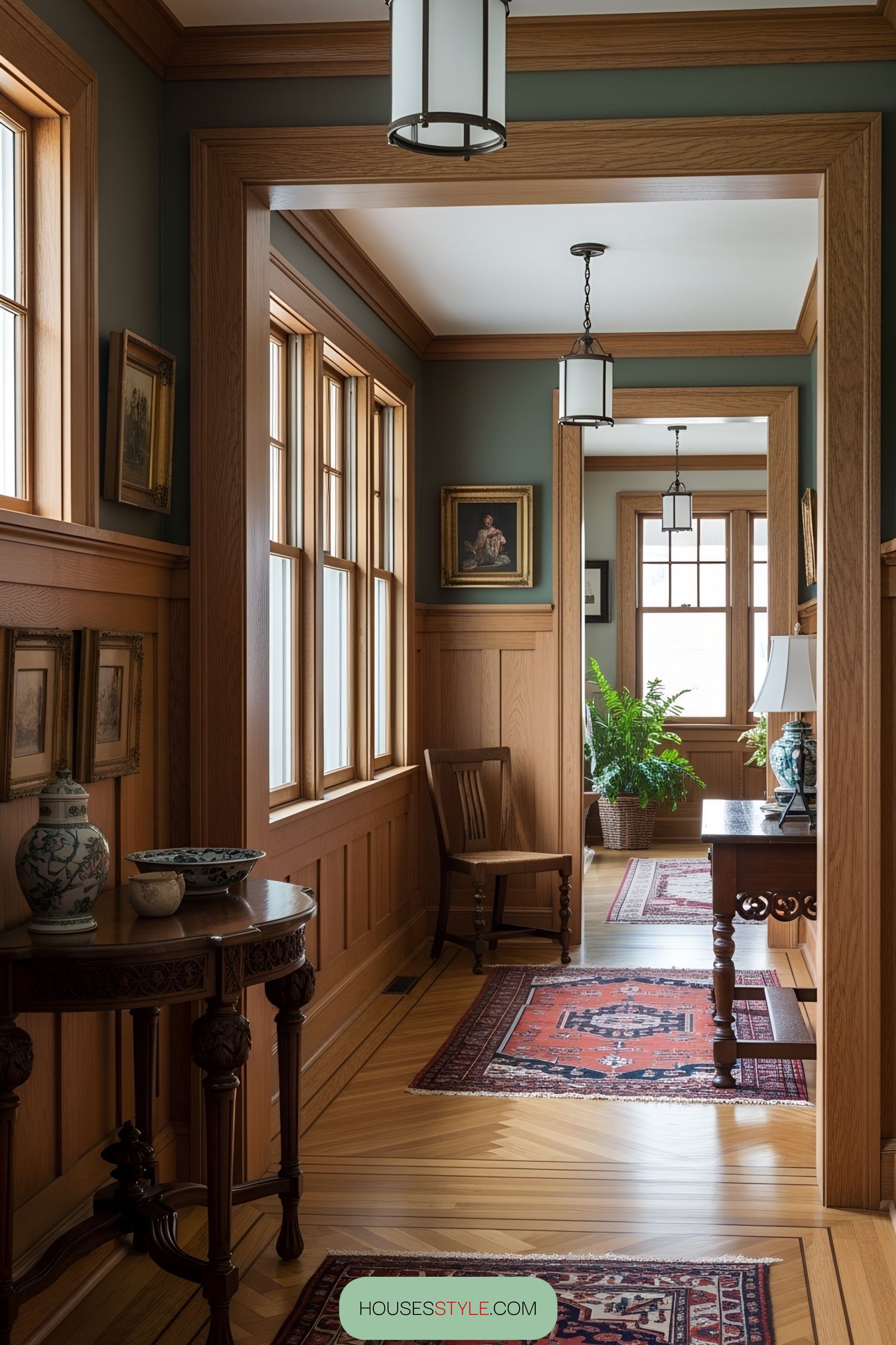 Craftsman Warmth in a Cozy Hallway
