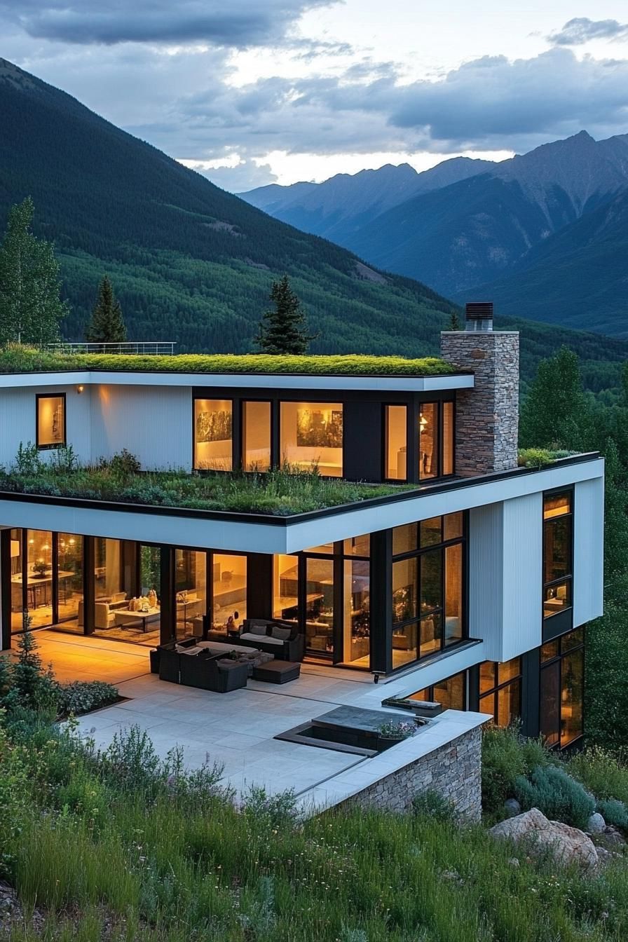 White Corrugated Metal with Green Roofs - photo 4