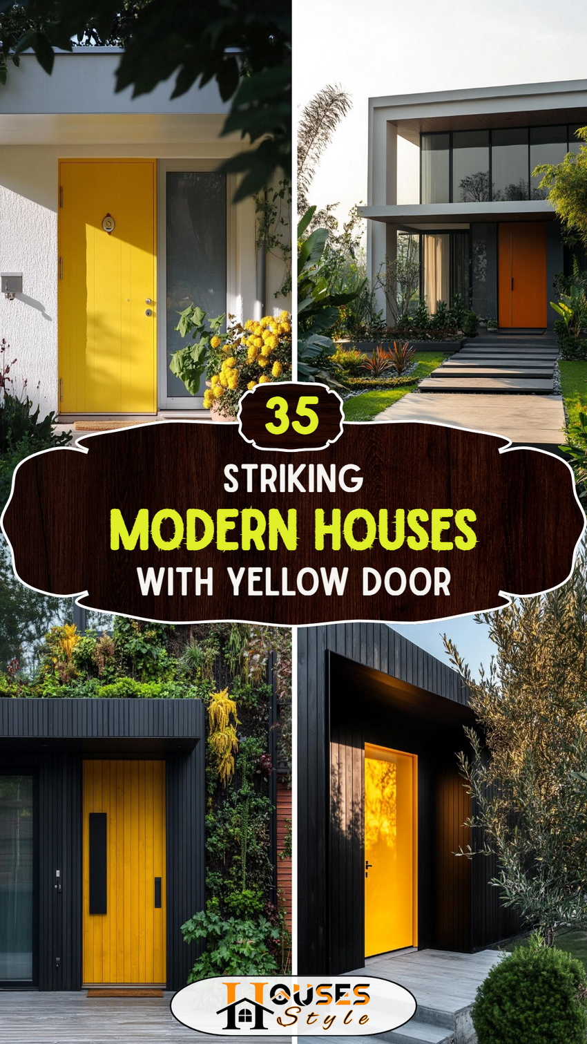 35 Striking Modern Houses with Yellow Door