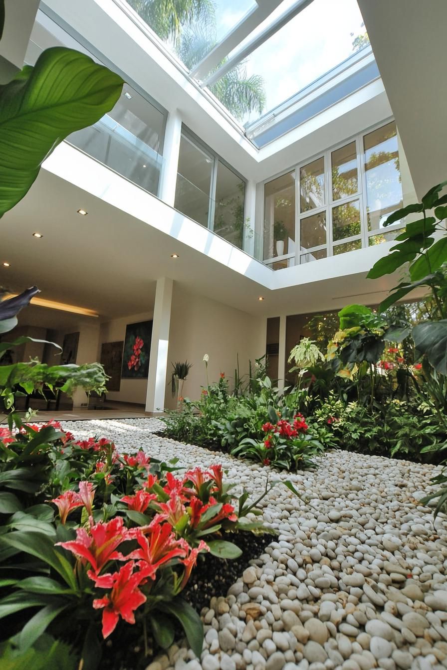 Skylit Indoor Courtyard Highlights