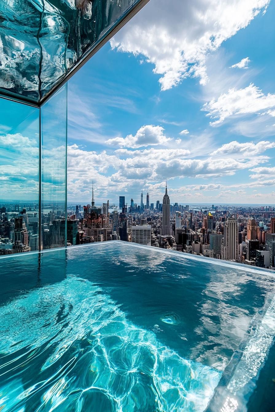 12) Rooftop Pool Framed by Glass Walls - photo 4