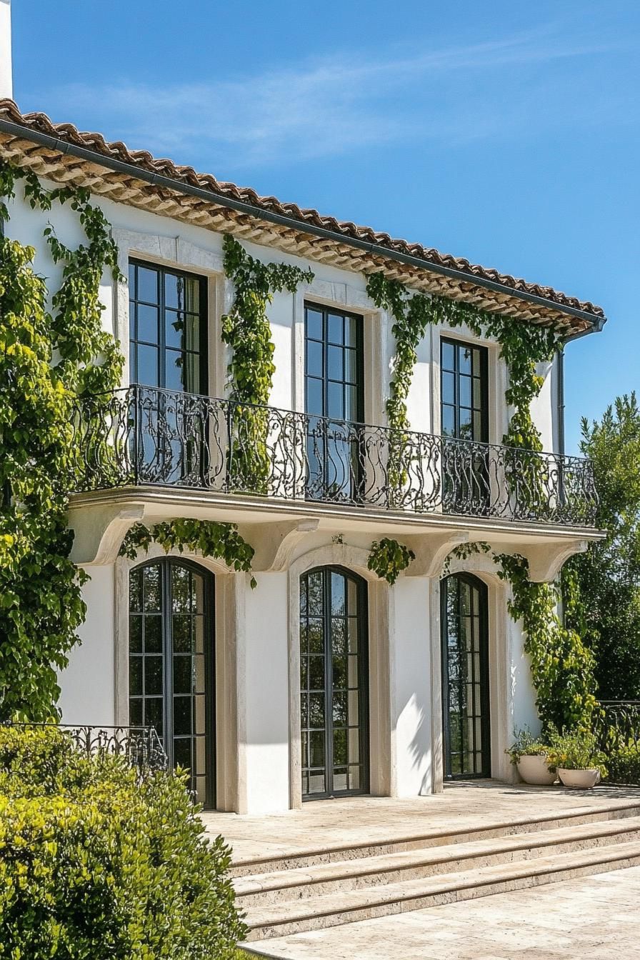 Ivy-Covered Trellises With Iron Balconies - photo 4