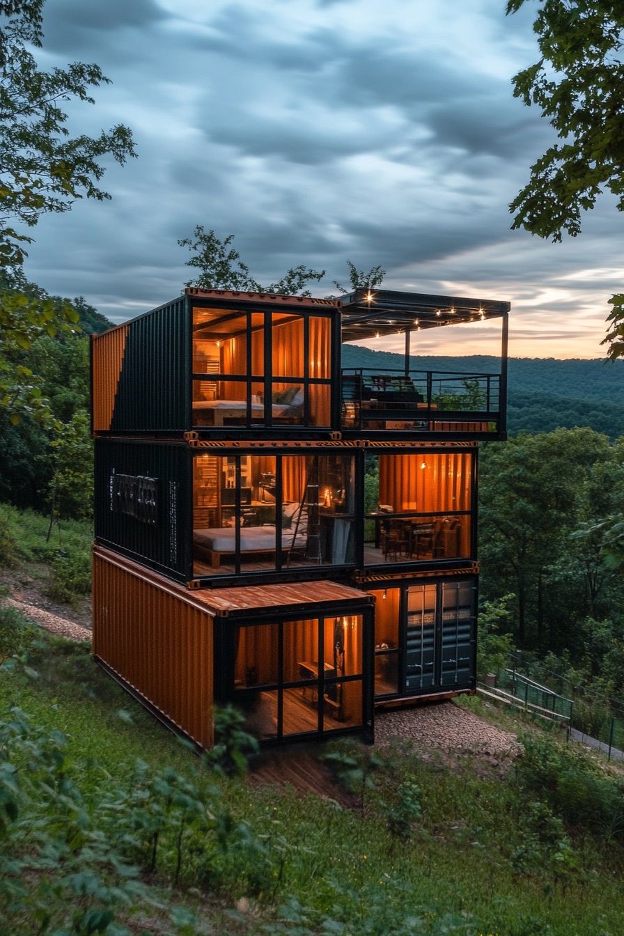 Multi-Level Stacked Container Cabins - photo 2