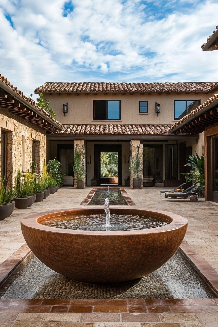 Spanish Hacienda With Courtyard Fountains - photo 2