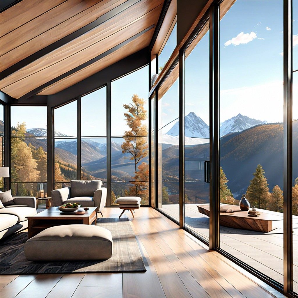 Glass Walls Framing Mountain Views
