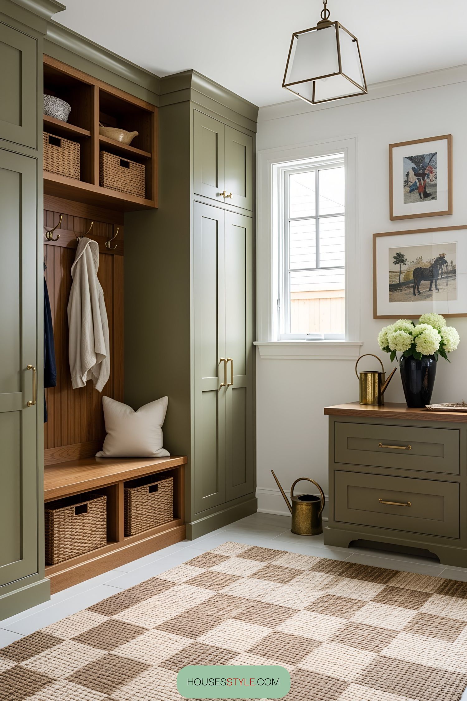 Quiet Corners Dressed in Olive Green