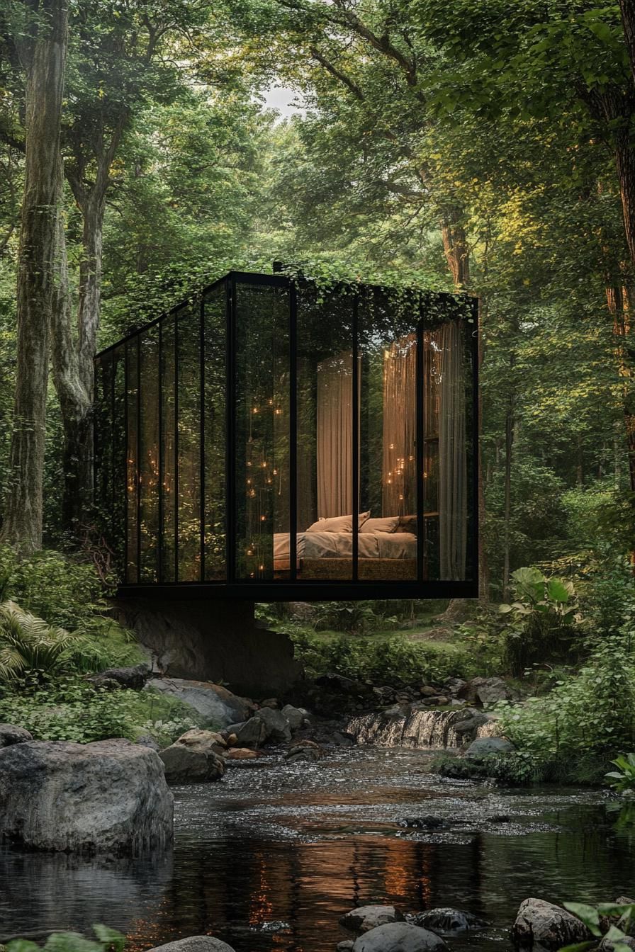 A Glass Oasis That Seems to Hover