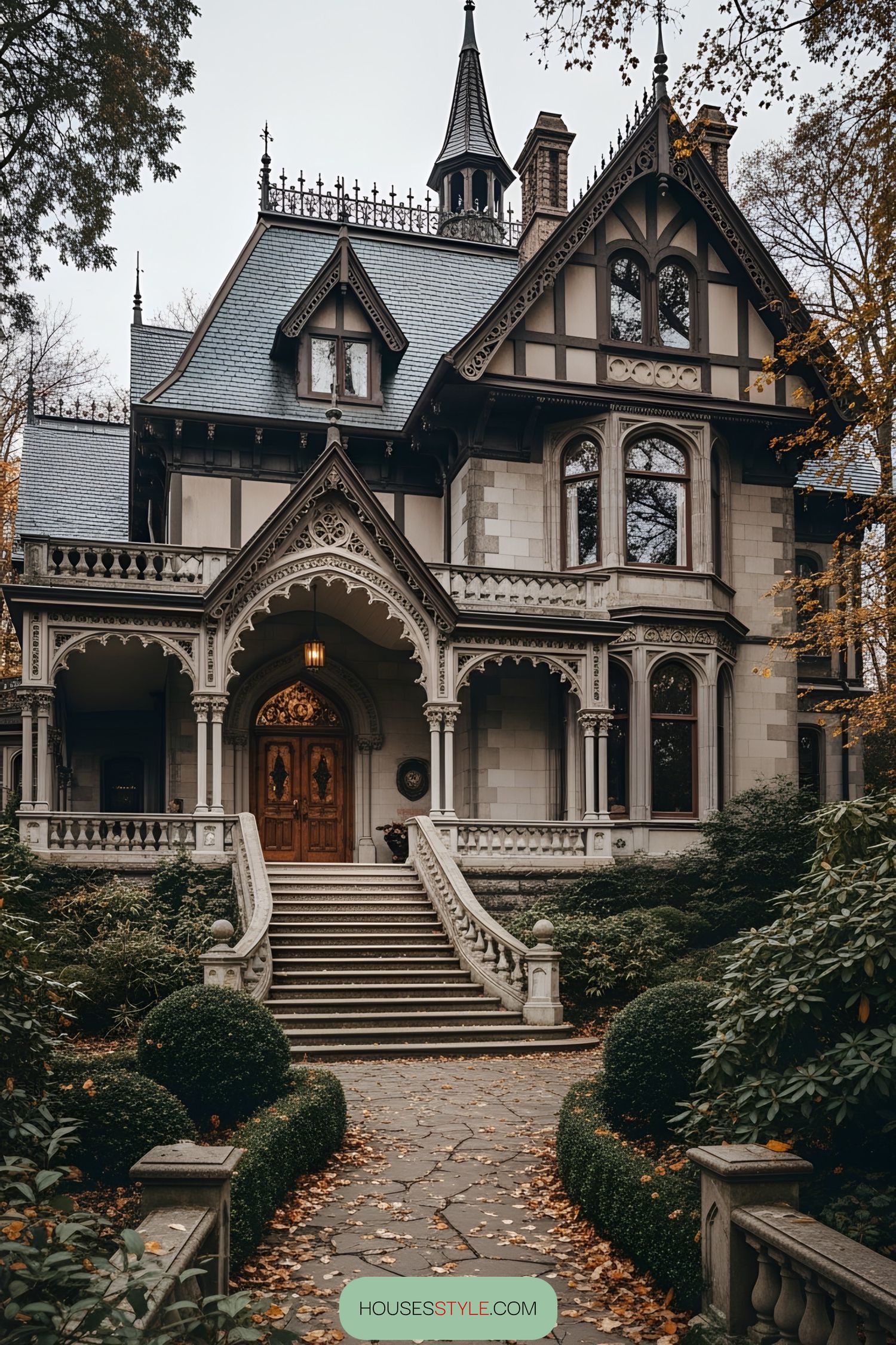 Gothic Victorian Manor: History in Stone and Wood