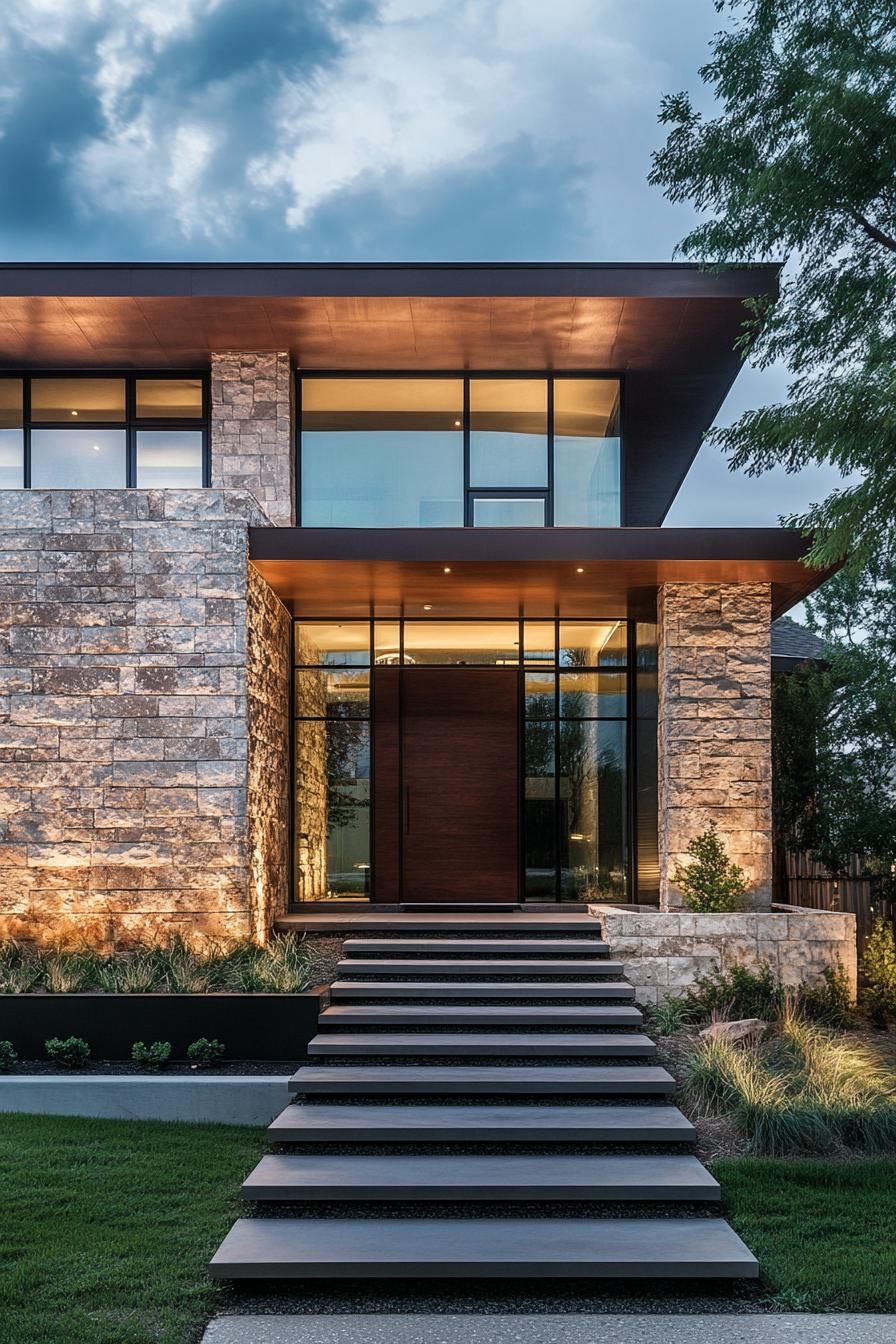 Mixed Metal and Textured Stone Facades - photo 3