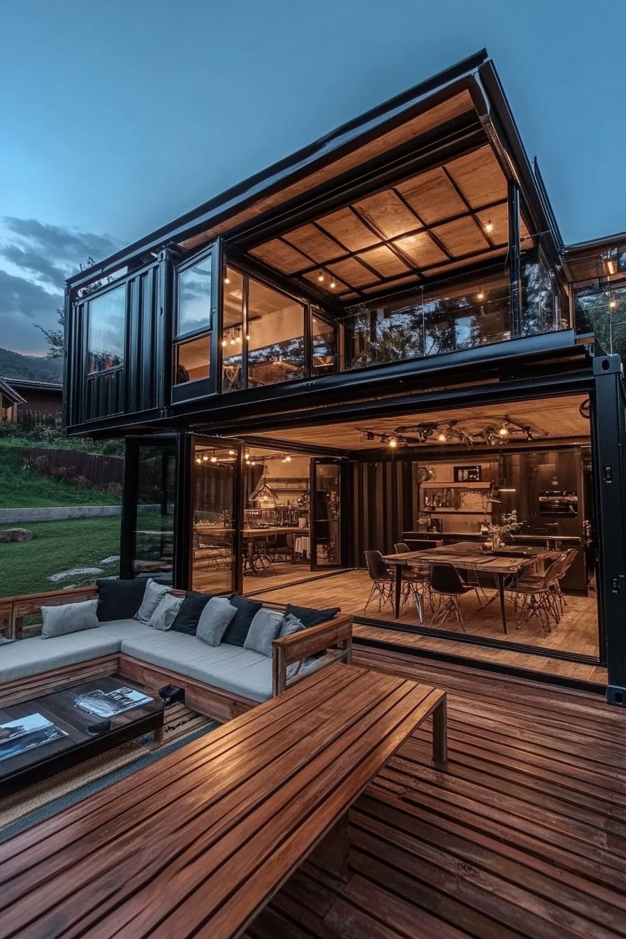 Container Home With Mezzanine Loft