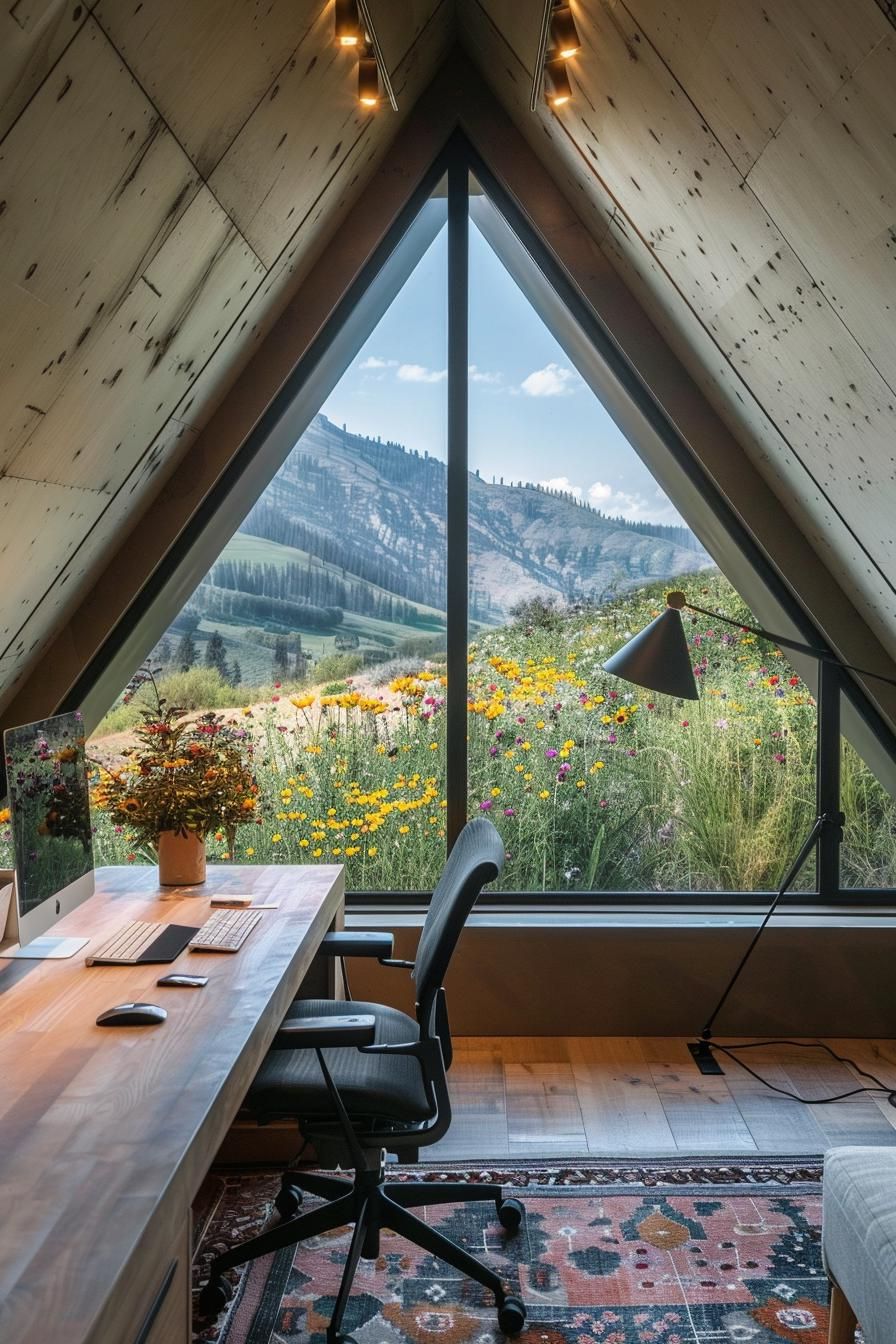 A-frame Built With a Home Office - photo 2