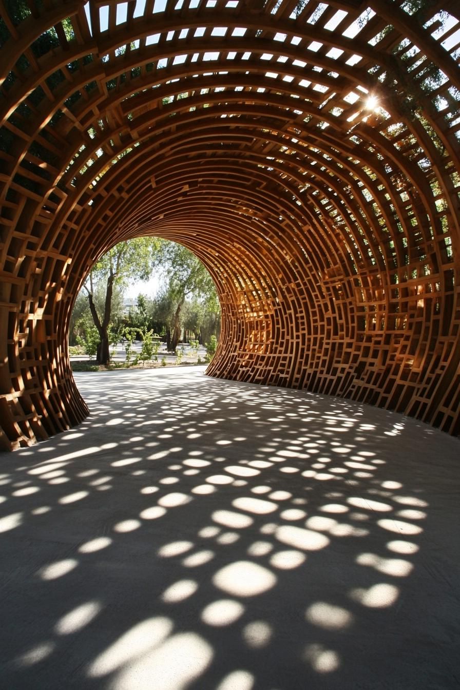 A Shadowed Tunnel Lit by Sun