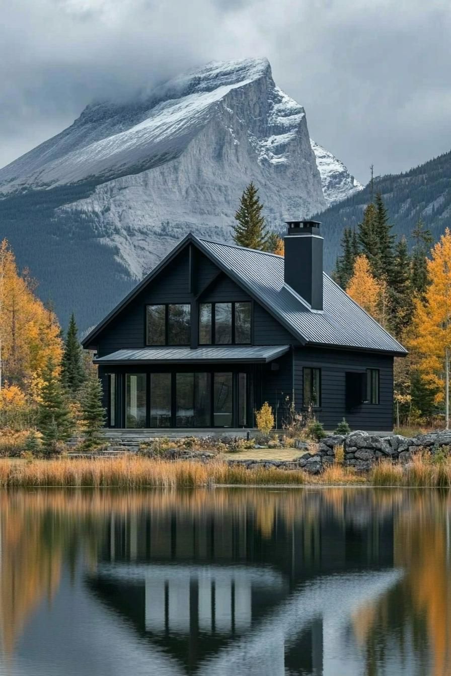 A Charcoal Chalet That Breaks From Nature