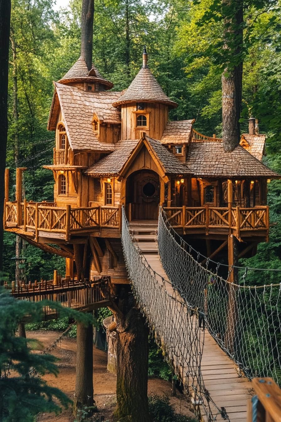 Treehouse Mansion With Rope Bridge Access - photo 4