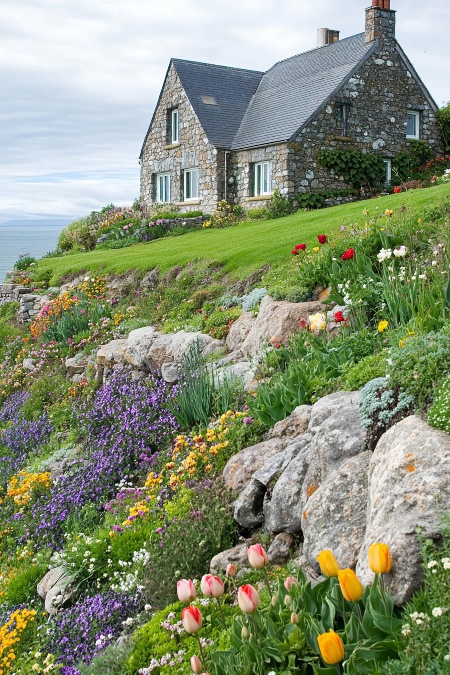 16) Cottage Perched on a Vibrant Hillside
