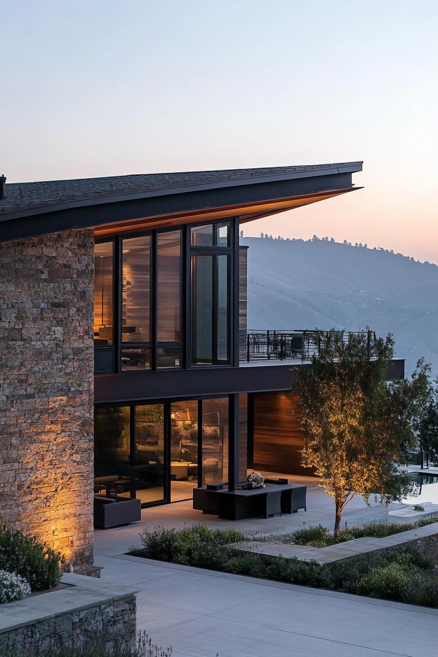 Stone, Wood, and Metal Panel Combinations