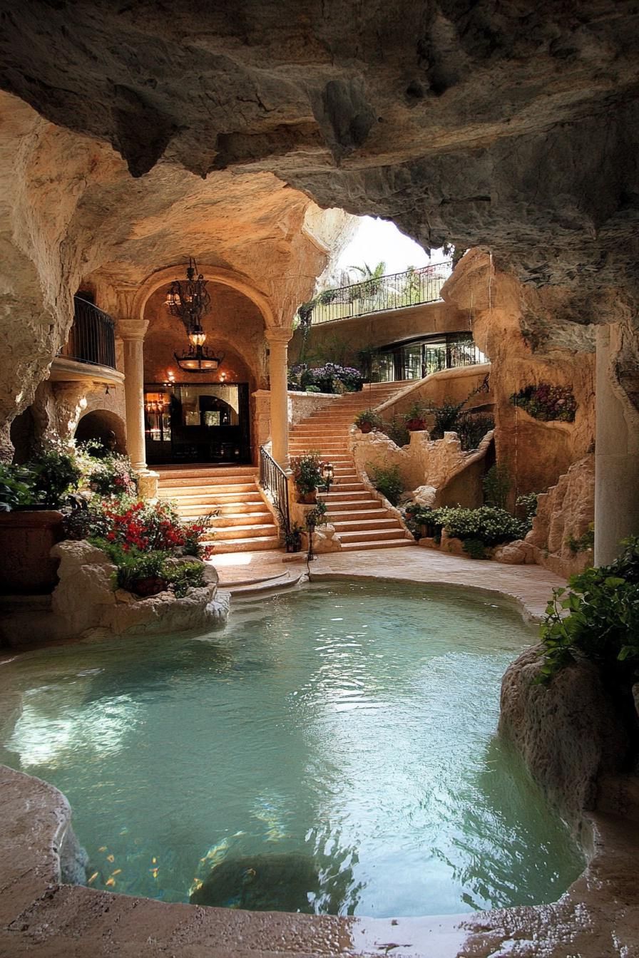 Underground Mansion With Hidden Pool and Garden