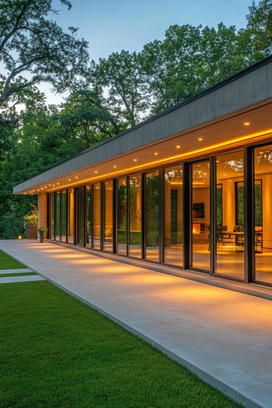 Longhouse Harmony: Glass Meets Nature