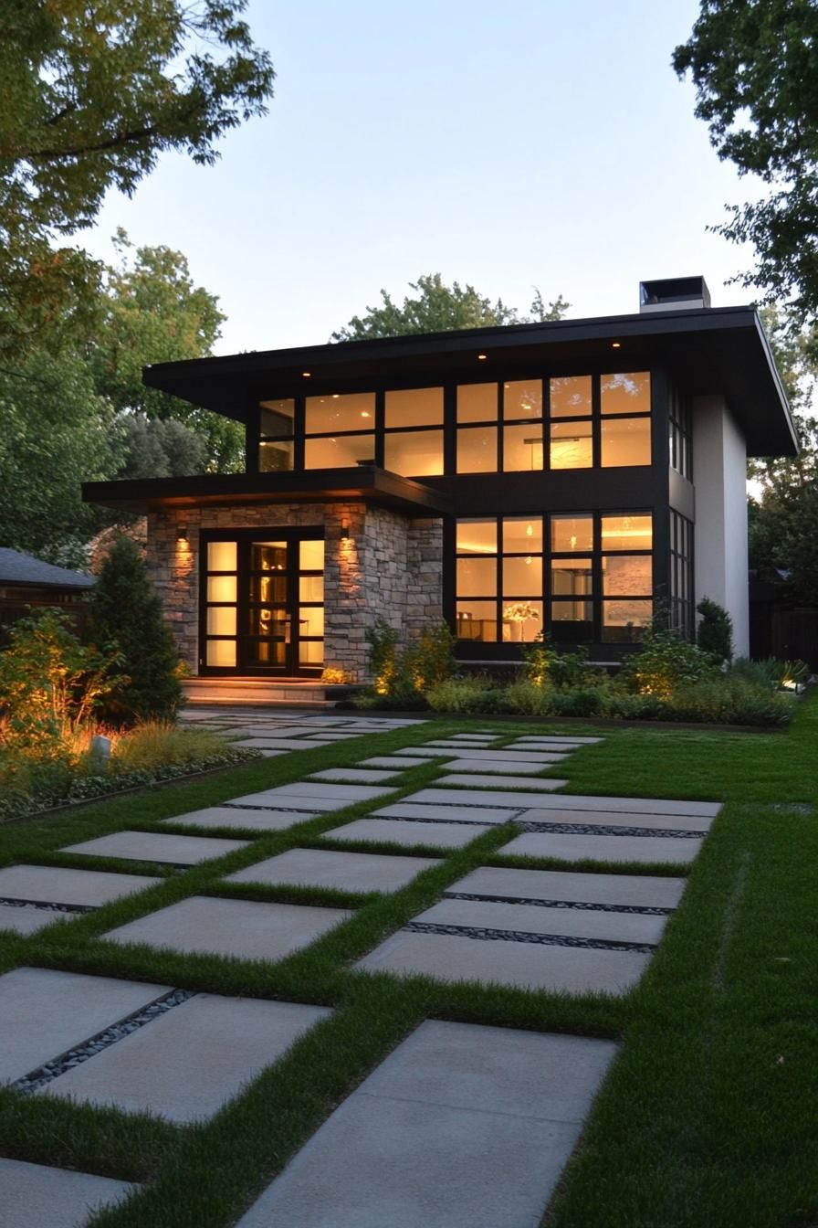 Geometric Paver Pathway Designs