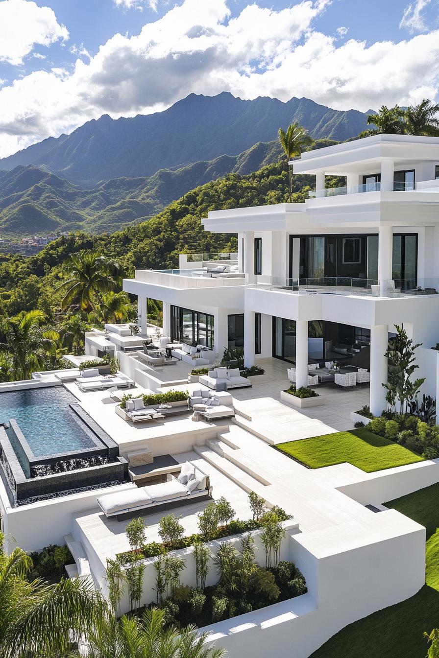 7) Hillside Haven With Sleek Lines