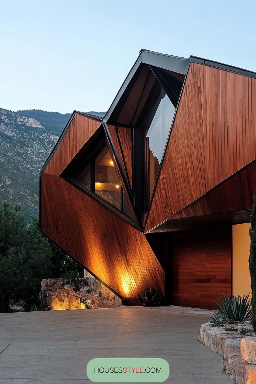 Bold Geometric Wood Paneling - photo 2