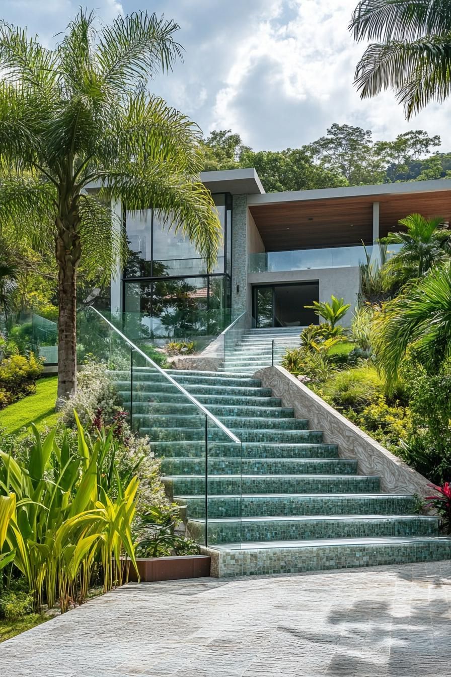 Suspended Staircases With Glass Railings - photo 2