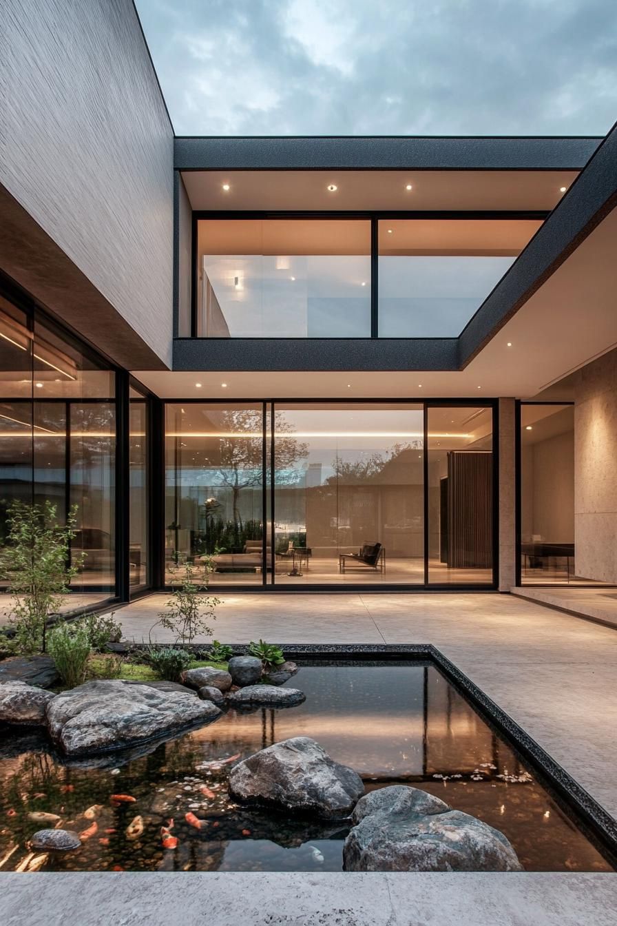 Sliding Glass Doors Leading to a Koi Pond - photo 2