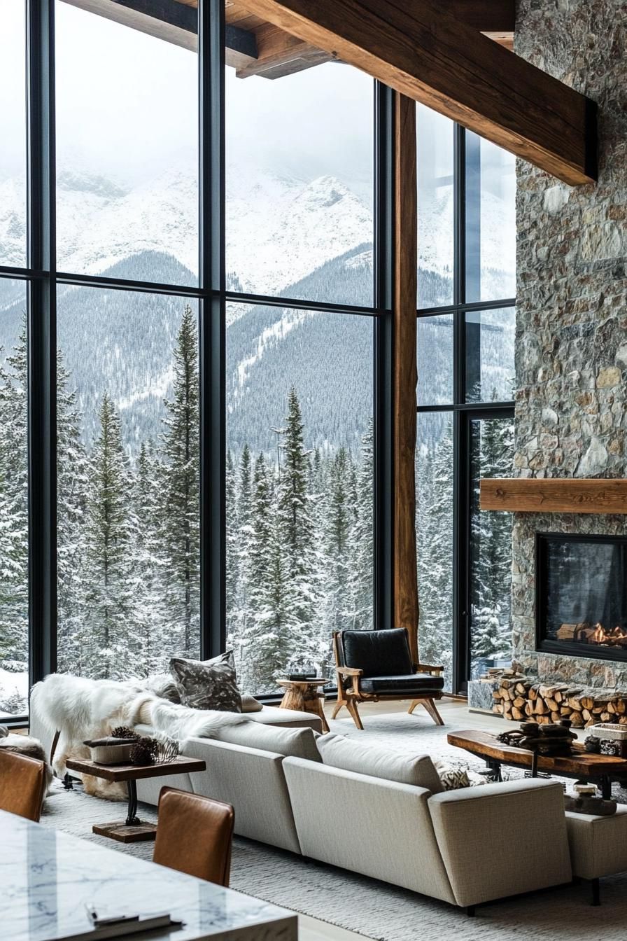 Big Windows With a Mountain View