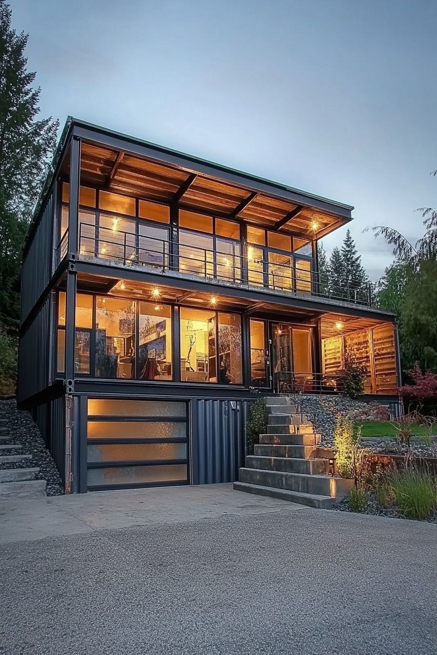 Stacked Shipping Container Levels