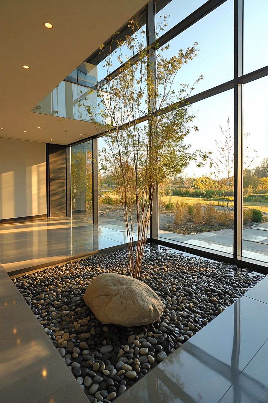 Zen Rock Garden Atrium Ideas - photo 3
