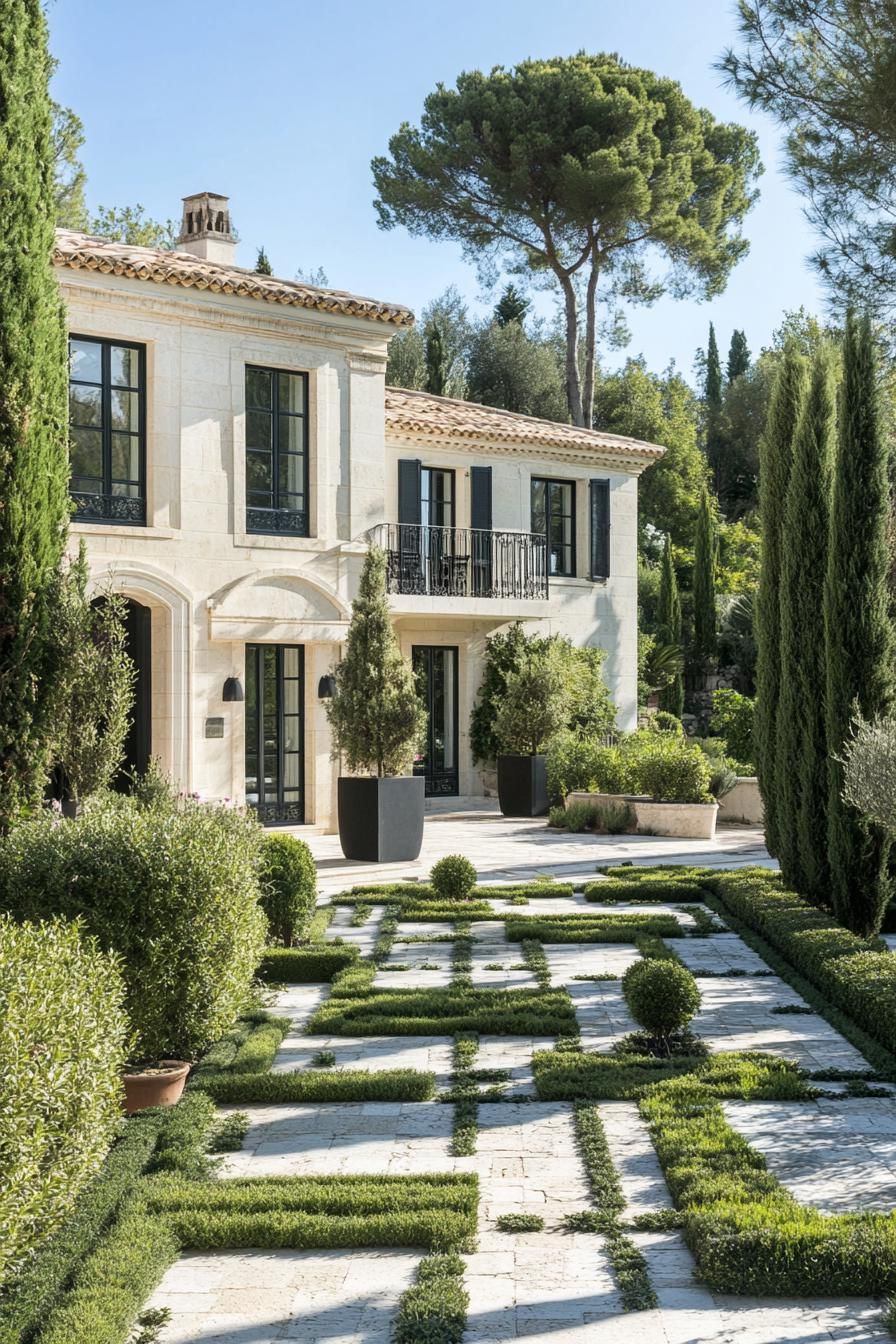 Limestone Walls With Geometric Garden Paths - photo 3
