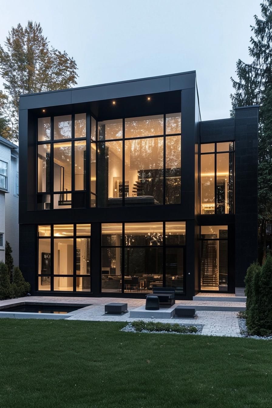 Sleek Facades in Black Steel and Glass - photo 2