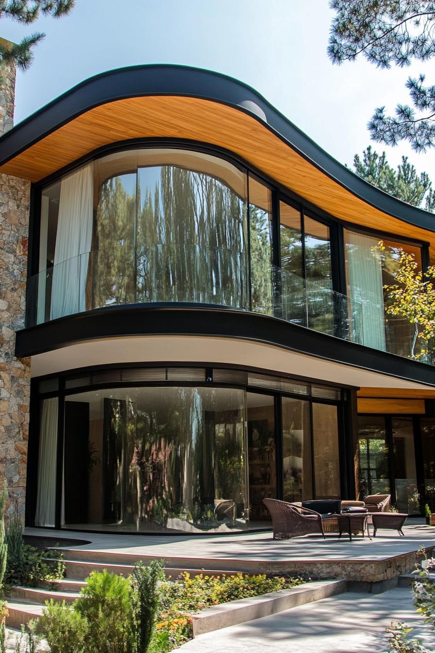 Curved Glass Walls With Aluminum Framing - photo 3