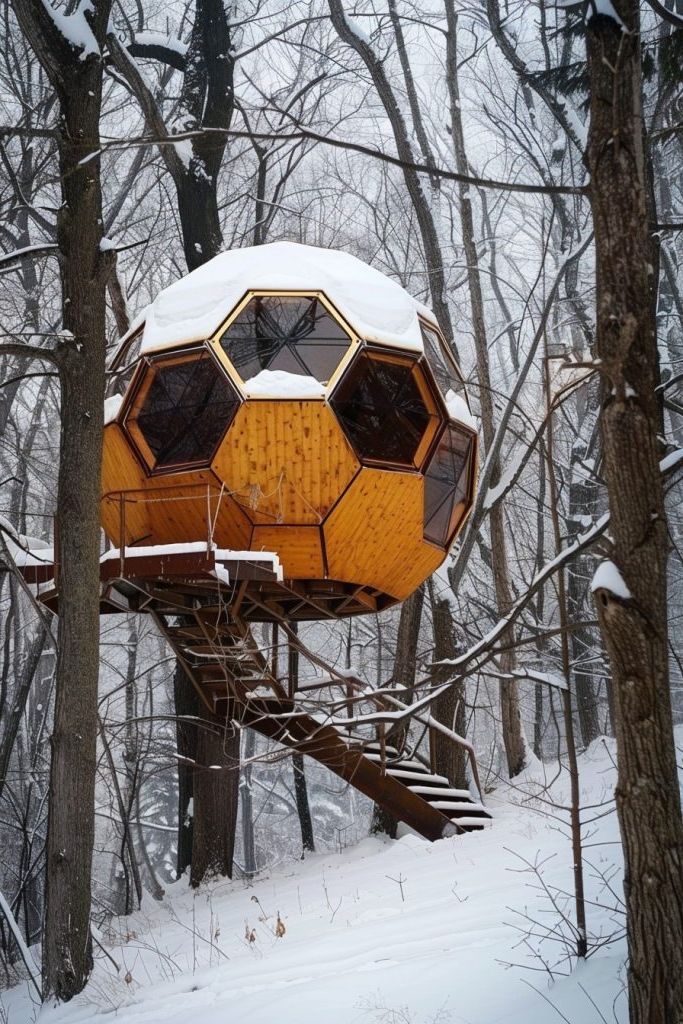 Geodesic Dome Treetop Cabin - photo 3
