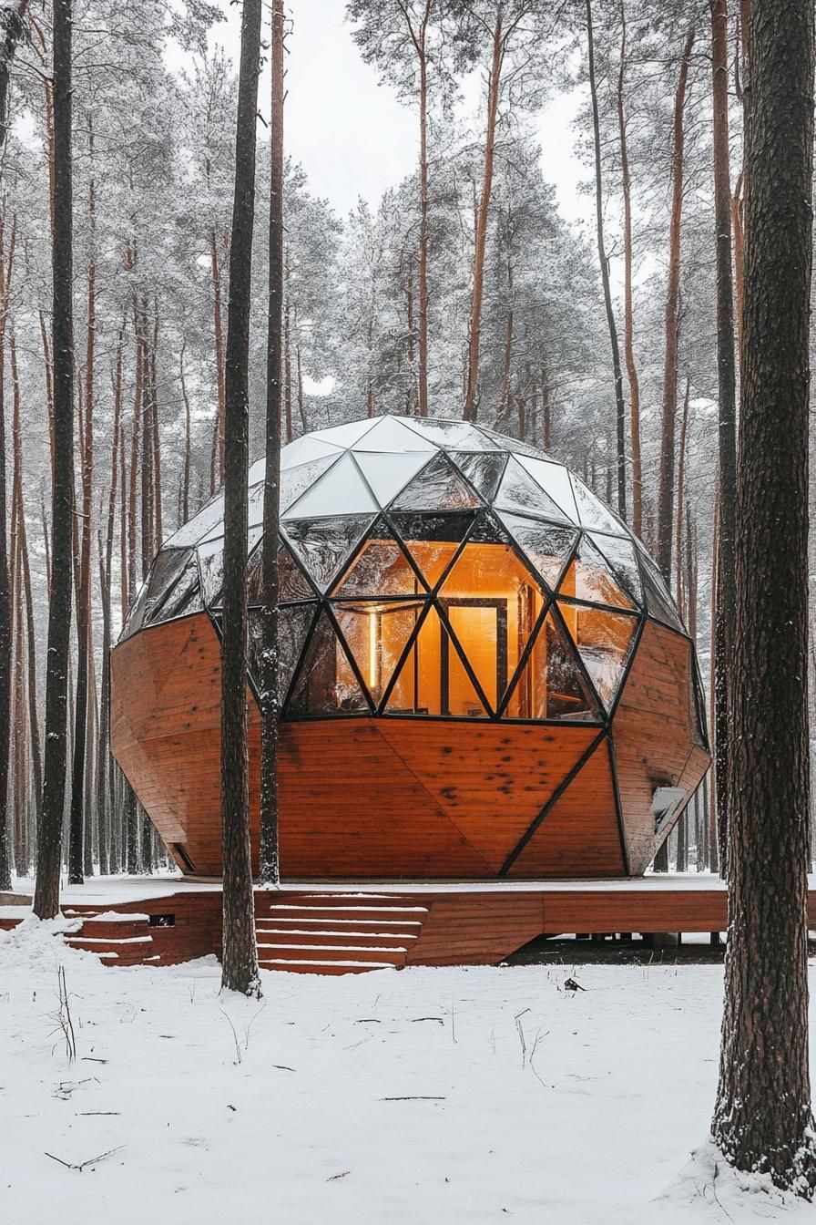 Wood-paneled Geodesic Dome Home - photo 2
