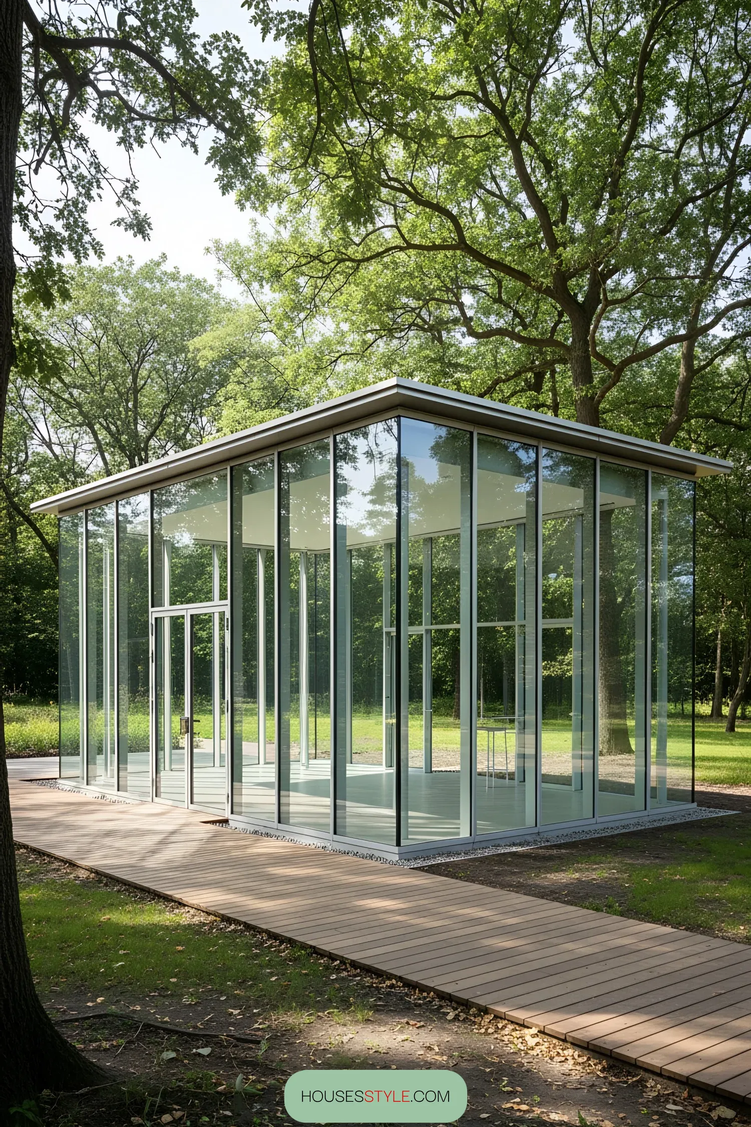 Glass Pavilion Amidst Nature