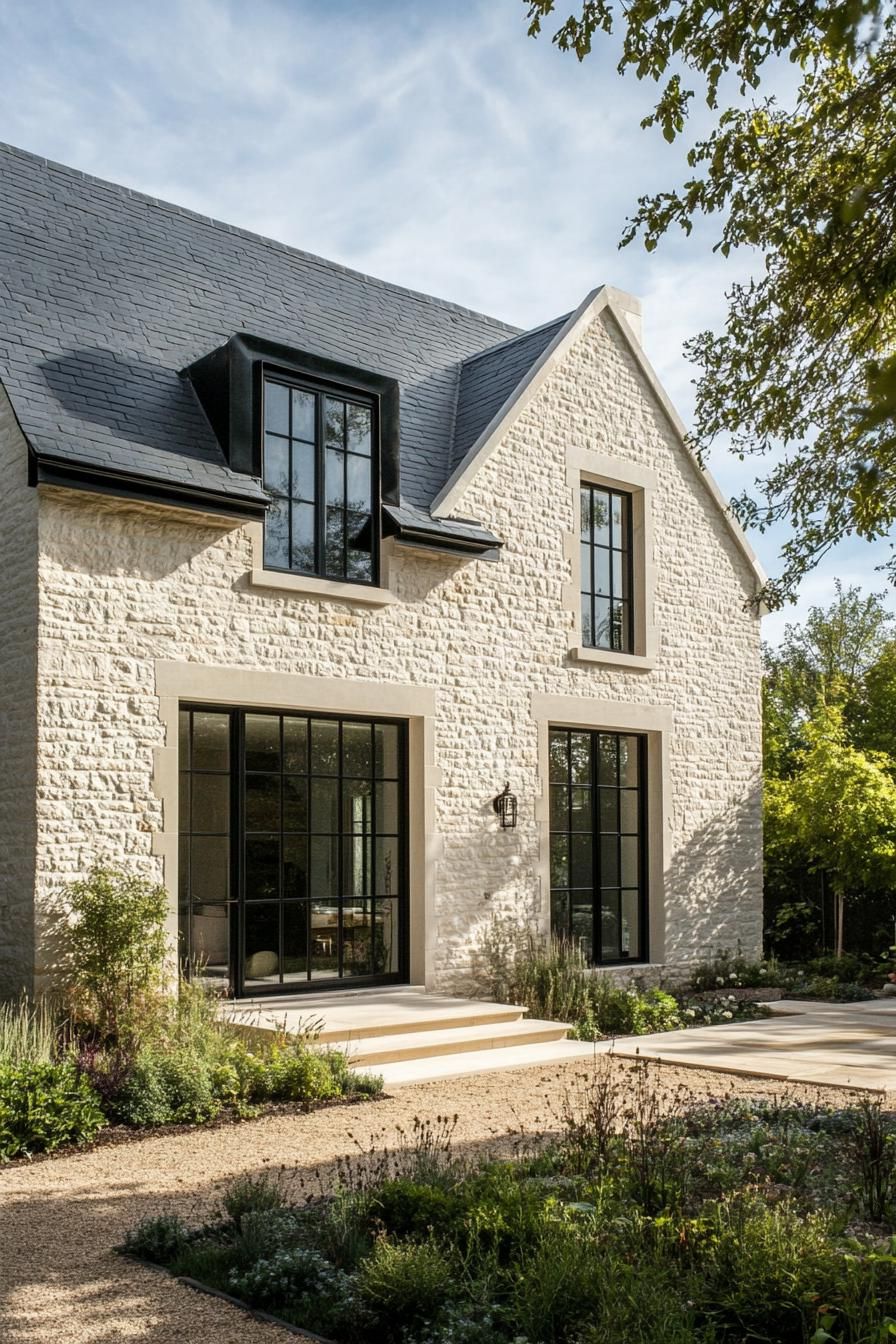Natural Stone Combined With Smooth Stucco - photo 4