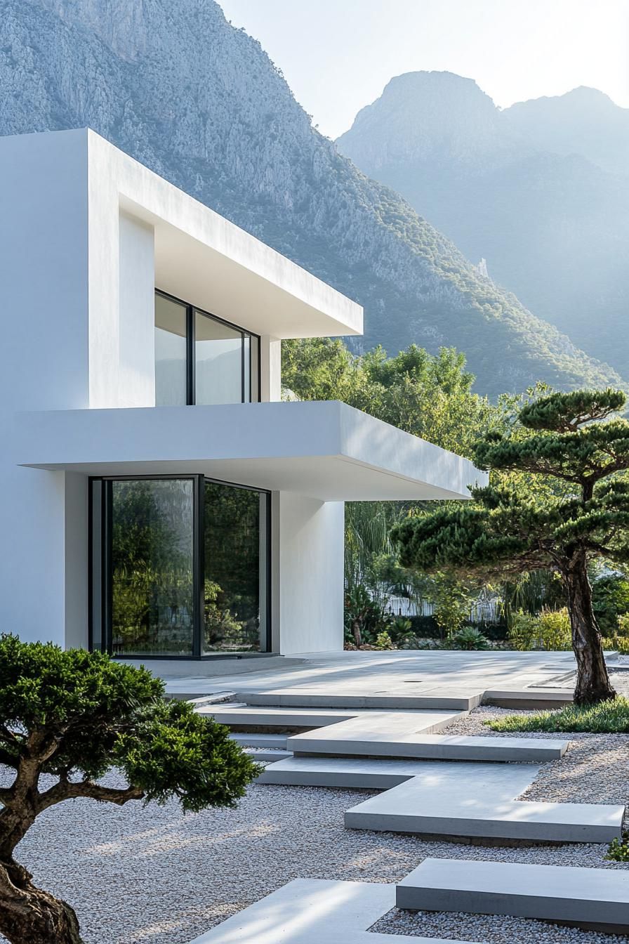 White Concrete Walls Paired With Bamboo Accents - photo 4