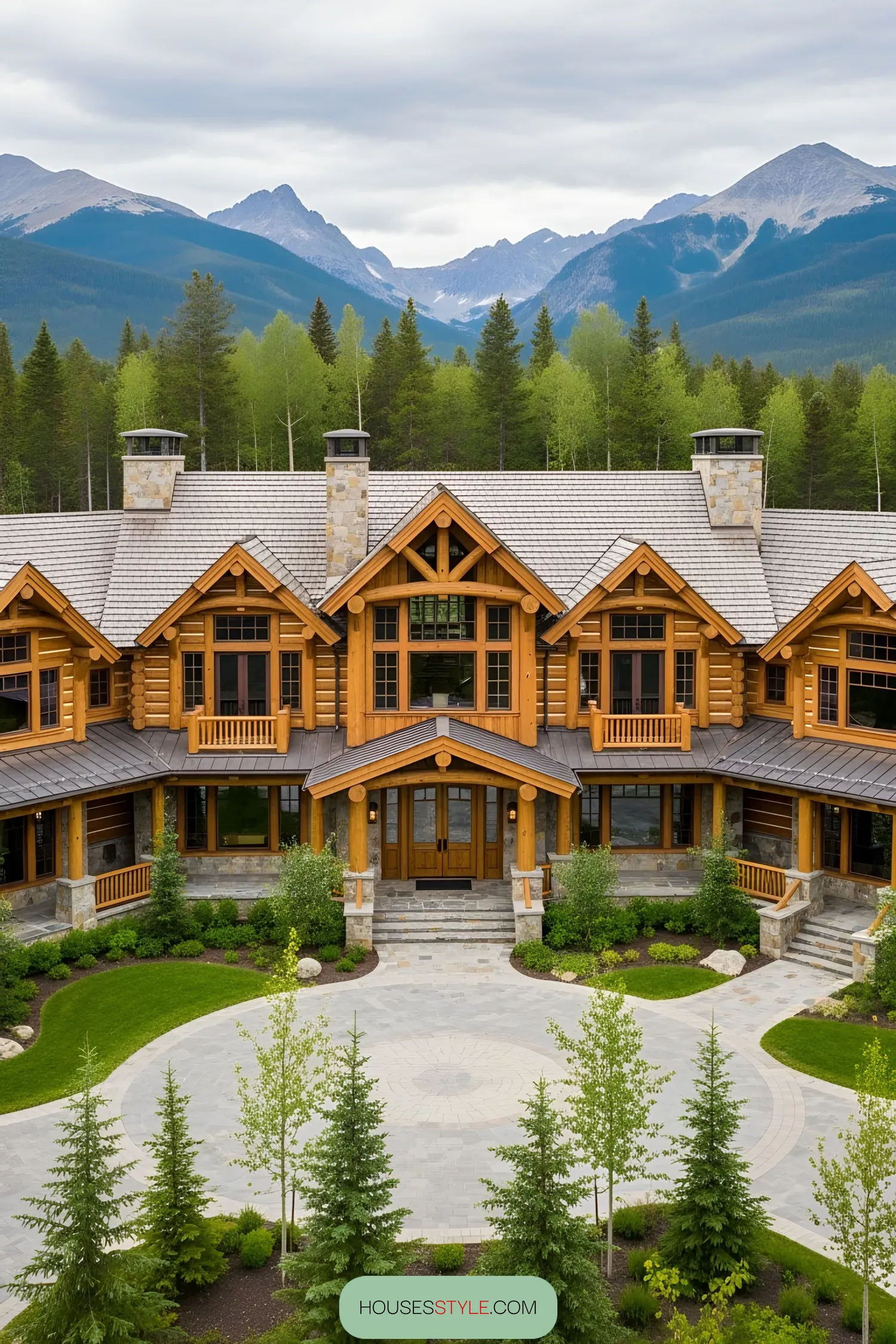 Wooden Retreat Perched on the Mountainside