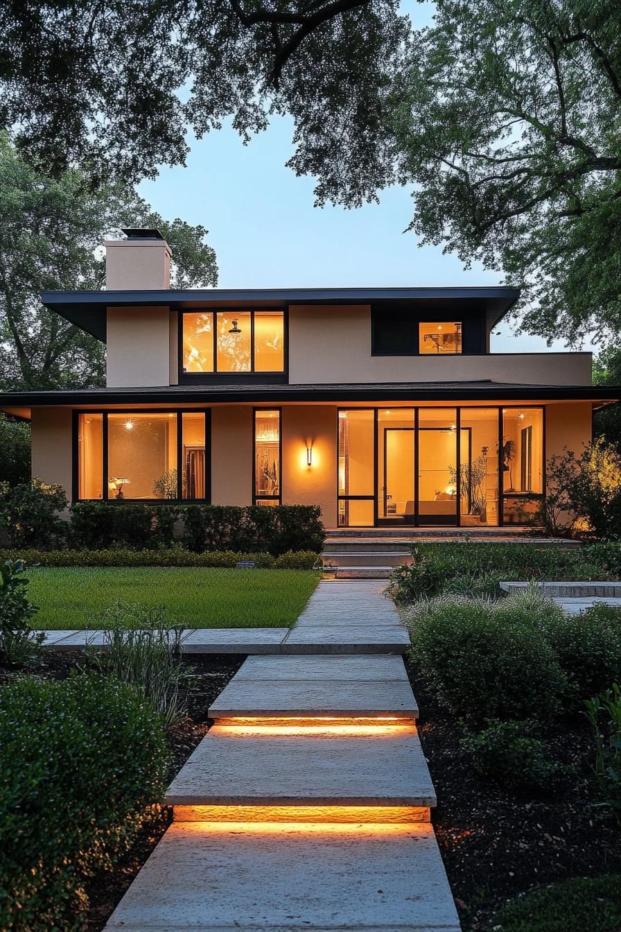 Symmetrical House Facade Design