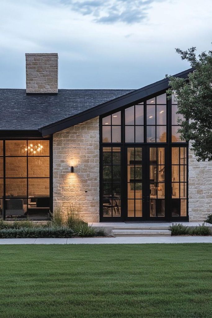 Stone and Glass Ranch Retreat