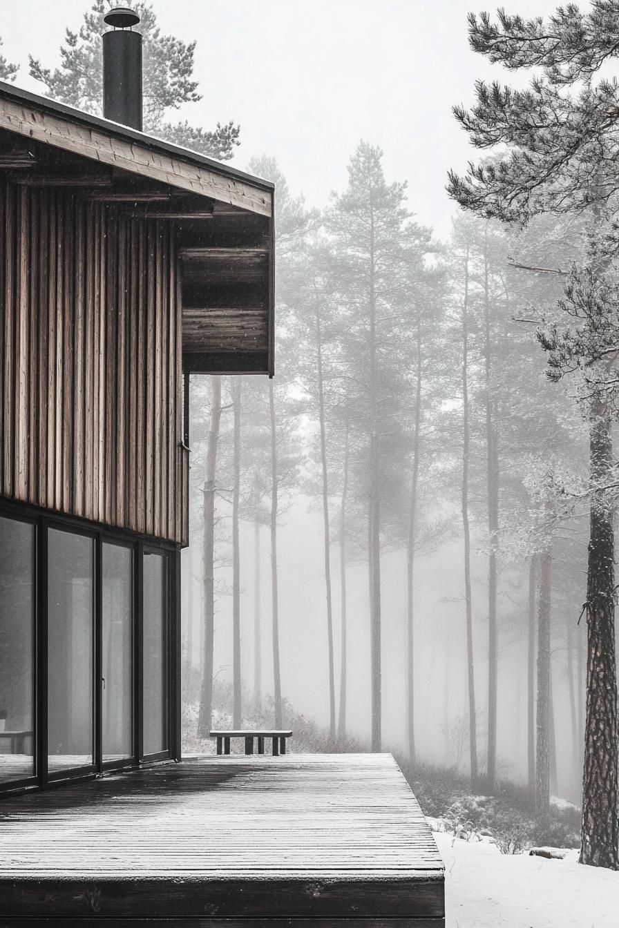 Rustic Wood Framed by Modern Aluminum Details